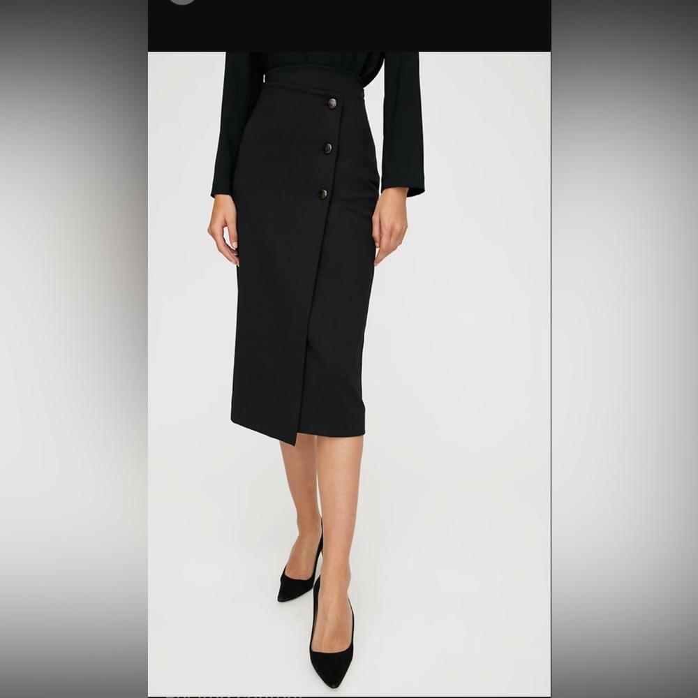 NWT Babaton BILLY skirt from Aritzia. Brand New. Black mid length skirt - Picture 9 of 12